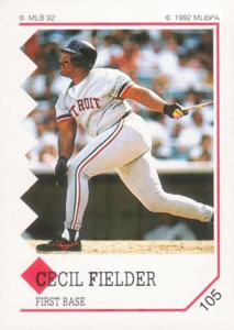 1992 Panini Stickers #105 Cecil Fielder Front