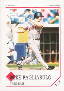 1992 Panini Stickers #117 Mike Pagliarulo Front