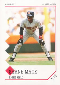 1992 Panini Stickers #119 Shane Mack Front