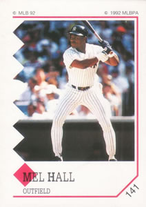 1992 Panini Stickers #141 Mel Hall Front