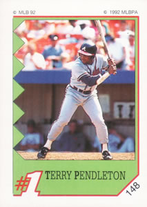 1992 Panini Stickers #148 Terry Pendleton Front