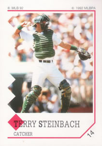 1992 Panini Stickers #14 Terry Steinbach Front