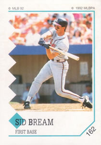 1992 Panini Stickers #162 Sid Bream Front