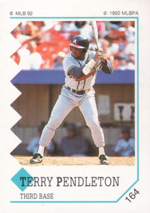 1992 Panini Stickers #164 Terry Pendleton Front