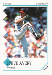 1992 Panini Stickers #169 Steve Avery Front