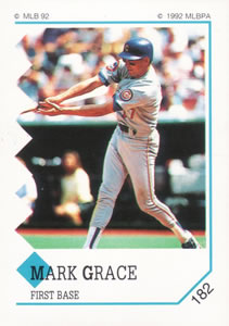 1992 Panini Stickers #182 Mark Grace Front