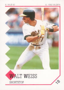 1992 Panini Stickers #18 Walt Weiss Front