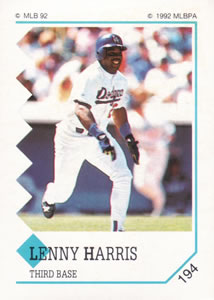 1992 Panini Stickers #194 Lenny Harris Front