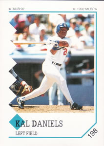 1992 Panini Stickers #198 Kal Daniels Front