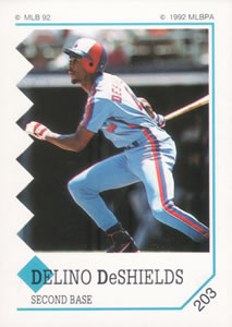 1992 Panini Stickers #203 Delino DeShields Front