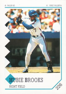 1992 Panini Stickers #226 Hubie Brooks Front