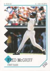 1992 Panini Stickers #232 Fred McGriff Front