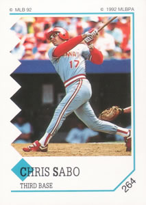 1992 Panini Stickers #264 Chris Sabo Front