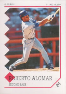 1992 Panini Stickers #26 Roberto Alomar Front