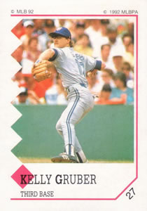 1992 Panini Stickers #27 Kelly Gruber Front