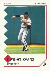 1992 Panini Stickers #69 Dwight Evans Front