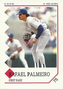 1992 Panini Stickers #75 Rafael Palmeiro Front