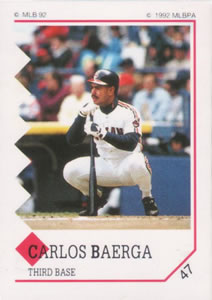 1992 Panini Stickers #47 Carlos Baerga Front