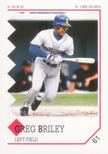 1992 Panini Stickers #61 Greg Briley Front