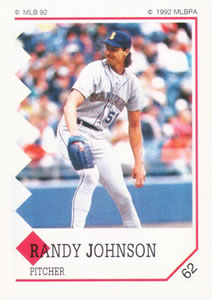 1992 Panini Stickers #62 Randy Johnson Front