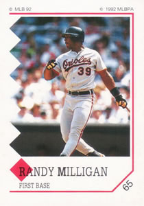 1992 Panini Stickers #65 Randy Milligan Front