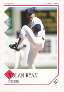 1992 Panini Stickers #82 Nolan Ryan Front