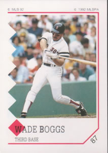 1992 Panini Stickers #87 Wade Boggs Front