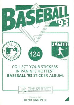 1993 Panini Stickers #124 Brian Harper Back