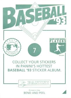 1993 Panini Stickers #7 Damion Easley Back
