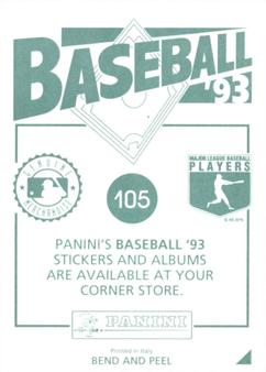 1993 Panini Stickers #105 Greg Gagne Back