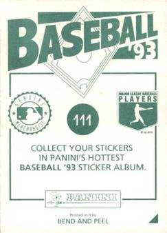 1993 Panini Stickers #111 Tigers Logo Back