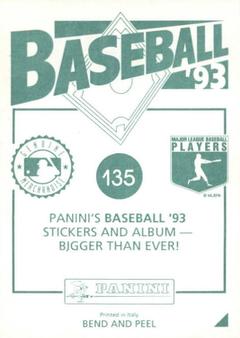1993 Panini Stickers #135 Carlton Fisk Back