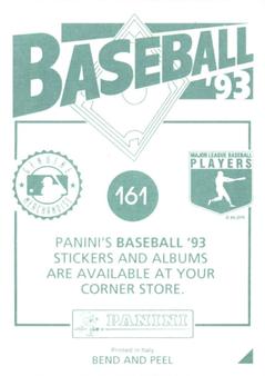 1993 Panini Stickers #161 Dennis Eckersley Back