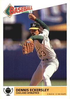 1993 Panini Stickers #161 Dennis Eckersley Front