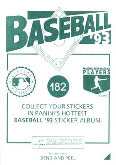 1993 Panini Stickers #182 Mark Lemke Back