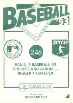 1993 Panini Stickers #246 Todd Hundley Back