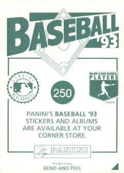 1993 Panini Stickers #250 Dave Magadan Back