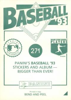 1993 Panini Stickers #271 Mickey Morandini Back