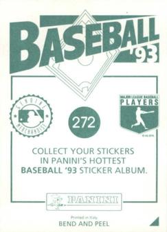 1993 Panini Stickers #272 Mariano Duncan Back