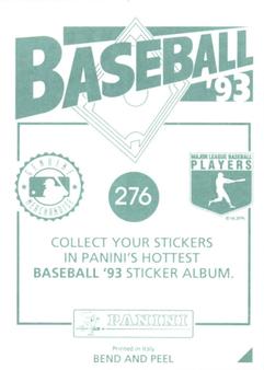 1993 Panini Stickers #276 Stan Javier Back