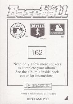 1994 Panini Stickers #162 Roberto Kelly Back