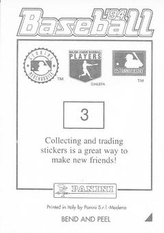 1994 Panini Stickers #3 World Series Back