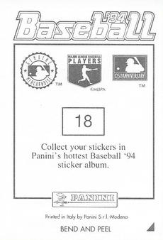 1994 Panini Stickers #18 Harold Baines Back