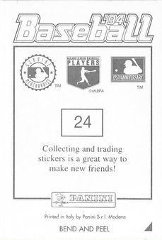 1994 Panini Stickers #24 David Segui Back