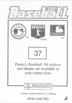 1994 Panini Stickers #37 Damion Easley Back