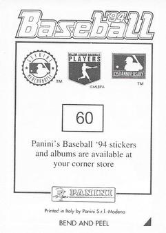 1994 Panini Stickers #60 Paul Sorrento Back