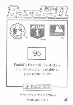 1994 Panini Stickers #95 Pedro Munoz Back