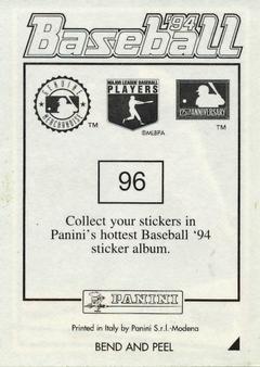 1994 Panini Stickers #96 Kirby Puckett Back