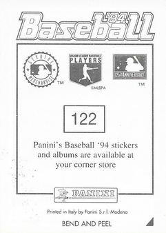 1994 Panini Stickers #122 Tino Martinez Back