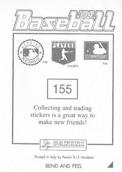 1994 Panini Stickers #155 Randy Myers Back